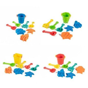 Komplet vedra za pesek z orodjem in kalupi