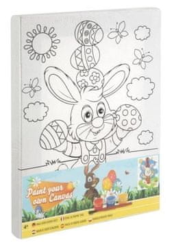 Slikarstvo na platnu, akrilne barve - Zajček