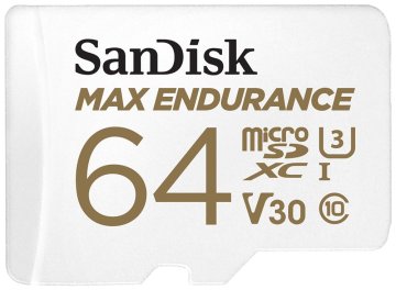 SanDisk MAX ENDURANCE microSDXC 64GB / C10, U3, V30 / 30.000 ur / + adapter SD