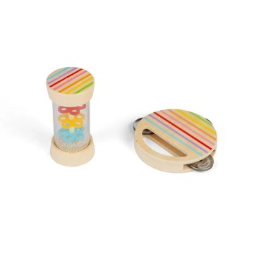 Bigjigs Toys Mini dežna palica in tamburin