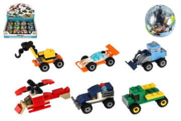 Teddies Gradbeni set transportno vozilo iz plastike 6cm mešanica vrst v krogli