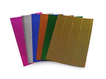Barvni kovinski valoviti papir / karton mešanica barv - mix