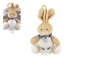 Teddies Zajček plišast 18cm otroška posteljica / posteljica obešalnik nat. igrača stroj bež na kartici
