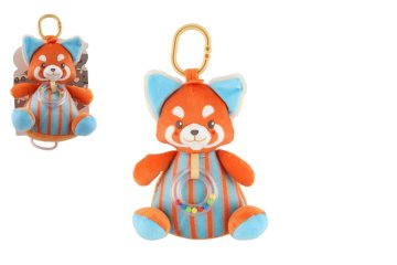 Teddies Lisica plišasta 22cm jaslice / mačja zavesa raztegljiva igrača stroj na kartici