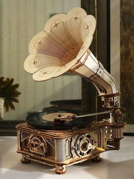 NiXiM Lesena 3D sestavljanka/funkcionalna gramofonska plošča - električna