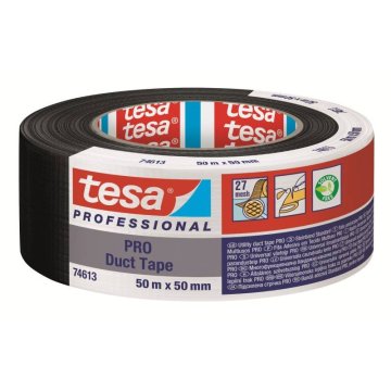 Tesa Popravilni trak tekstil 25 m x 50 mm, črn, Duct Tape