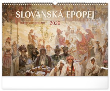 Stenski koledar Slovanska epopeja - Alfons Mucha 2026