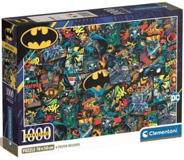 Clementoni Nemogoče sestavljanke: Batman 1000 kosov