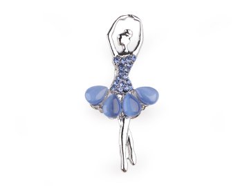 Balerina broška - modra