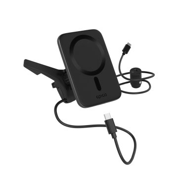 Epico Qi2 Mag+ ultra tanek avtomobilski polnilec - črn