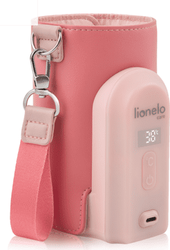 Lionelo Brezžični grelnik steklenic Thermup Go Evo Coral Pink