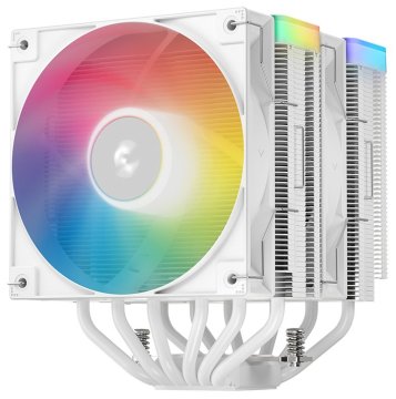 DEEPCOOL hladilnik AG620 WH ARGB V2 / 2x 120mm ventilator / 6x toplotnih cevi / PWM / za Intel in AMD / bela
