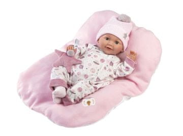 Llorens 74132 NEW BORN - utripajoča realistična lutka dojenčka z zvoki in mehkim tekstilnim telesom - 42 cm