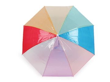 Otroški prozorni mavrični dežnik - bel