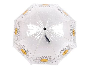 Dekliški prozorni dežnik rože - prozoren