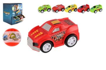 Teddies Presenečenje avto z žogo iz plastike 5 cm, izvlečno