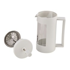 Bergner Lonček za kavo in čaj LINES French Press 350 ml bela BG-38360-GY