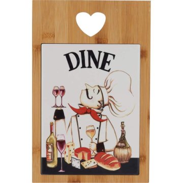 Krožnik s keramično ploščico DINE KO-280000130dine