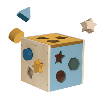 Petite&Mars Lesena igrača za razvrščanje Gravity Wood of Mars 12m+ Cosmic Blue