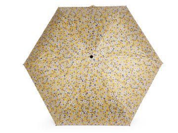 Ženski mini zložljivi dežnik rože - gorčica