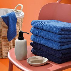 Kela Brisača Leonora 100% bombaž premium temno modra 70x140cm KL-23471