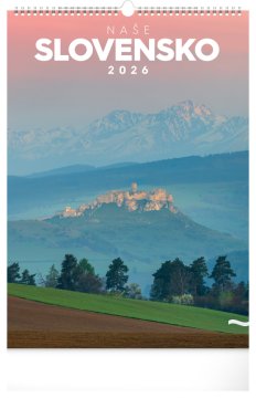 NOTIQUE Stenski koledar Naša Slovaška 2026, 33 x 46 cm