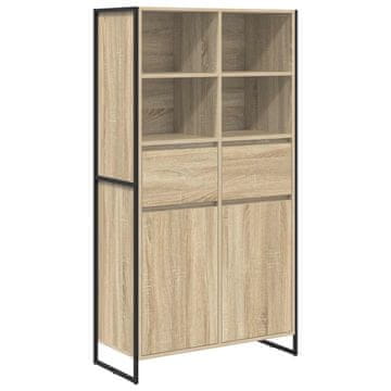 Vidaxl Strani šal 2 pcs Sonoma 81 x 36 x 150.5 cm Konstruiran les