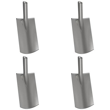 Vidaxl Glava lopate 4 pcs srebrna 43 x 17 cm Prašno lakirano jeklo