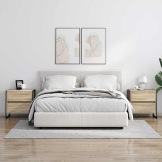 Vidaxl Nočna omarica Sonoma 50 x 39.5 x 50 cm Konstruiran les