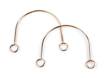 Kovinski ročaji za vrečke 14x11 cm - zlati klasični (2 kosa)