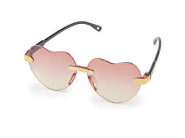 Očala za zabavo / karneval srce - otroška - bež temna.