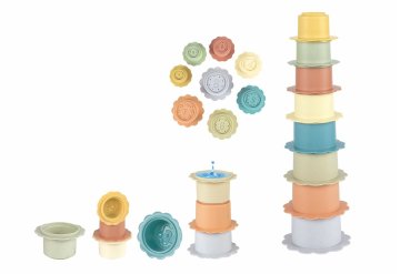 Stolp za zlaganje skodelic 33,3 cm cvet 8 kosov