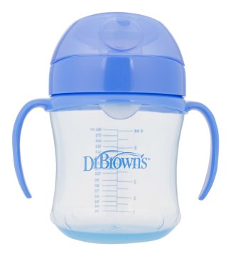 DR.BROWNOV lonček z mehkim ustnikom 180ml 6m+, modri (TC61004-INTL)