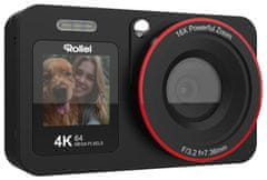 Rollei Compactline 64 Dual Screen/ 64 MPix/ 18x digitalni zoom/ 2,8 in 1,4-palčni LCD/ 4K video/ črna