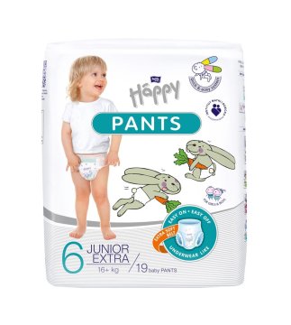 BELLA HAPPY Plenične hlače za enkratno uporabo Junior extra 19 kosov (16+ kg)