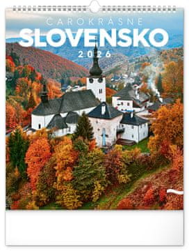 NOTIQUE Stenski koledar Magic Slovakia 2026, 30 x 34 cm
