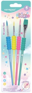 Komplet čopičev KEYROAD Pastel - 4 kosi