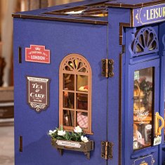 RoboTime 3D lesena sestavljanka Miniaturna hiša Čajnica za trenutke dobrega počutja