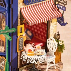 RoboTime 3D lesena sestavljanka Miniaturna hiša Čajnica za trenutke dobrega počutja