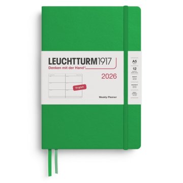 Leuchtturm1917 Tedenski planer 2026 Srednji (A5) Pomladni list