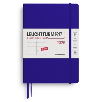 Leuchtturm1917 Tedenski planer 2026 Srednje velikosti (A5) Črnilo