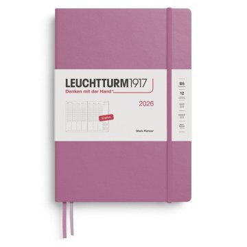 Leuchtturm1917 Tedenski planer 2026 Composition (B5) Dusty Rose