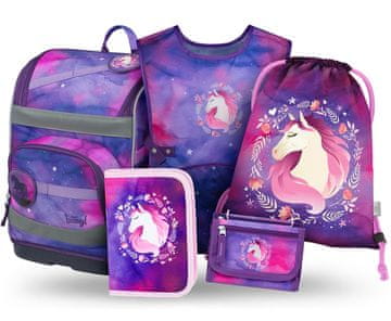 BAAGL SET 5 Zippy Plus Horse: aktovka, peresnica, torba, predpasnik, denarnica