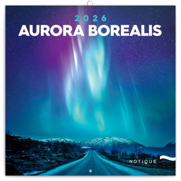 NOTIQUE Mrežni koledar Aurora Borealis 2026, 30 x 30 cm