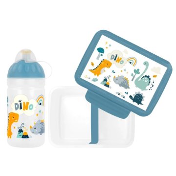 Komplet R&amp;B škatla in steklenica Dino 500ml