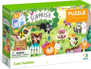 DoDo Puzzle Fantasy: Mačje počitnice 30 kosov