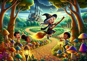 ART PUZZLE Sestavljanka Cute Witch 100 kosov