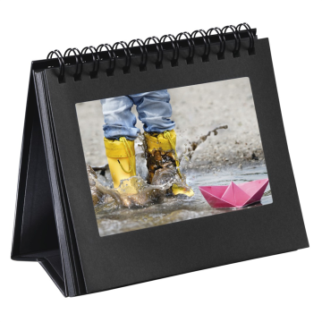 Hama Namizni spiralni album za 12 fotografij 10x15 cm ali 11x15 cm, črn