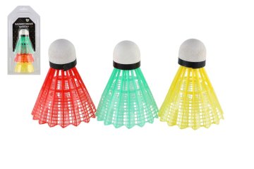 Teddies Žogice/Badminton skodelice obarvane 3 kosi plastike v blistru 11x21cm