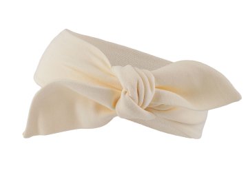 Bombažni naglavni trak za dojenčka - vozel - kremasta svetloba